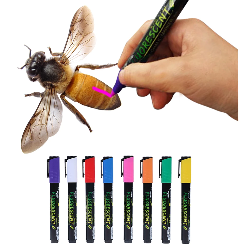 

8Pcs/lot Queen Bee Marking Marker Pen Colorful Bee Tools Honeybee Marking Highlighter Beekeeping Supplies Bee Keeping Paintbrush