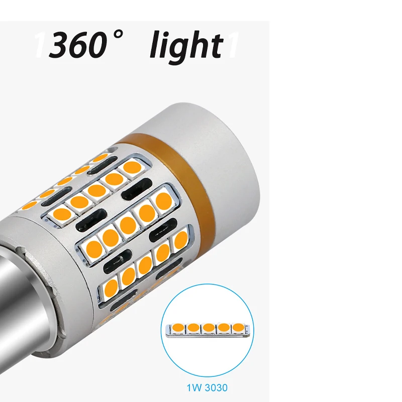 Car LED Light 1156 3156 7440 45SMD Decoding Turn Signal Brake with Fan to Prevent Stroboscopic Accessories | Автомобили и