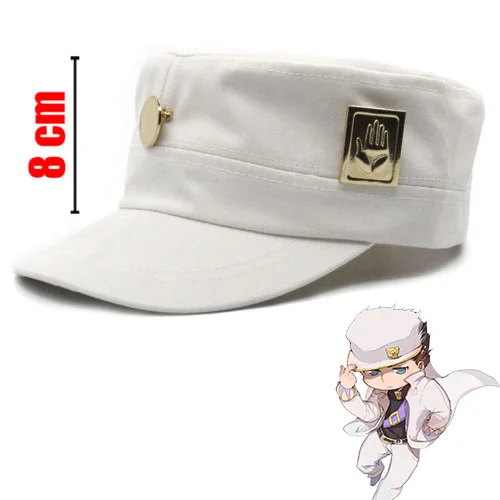 Bimaoxer аниме JoJo's Необычные Приключения Jotaro Kujo Joseph армейская Военная JOJO шапка+ значок анимация вокруг - Цвет: Cap 3