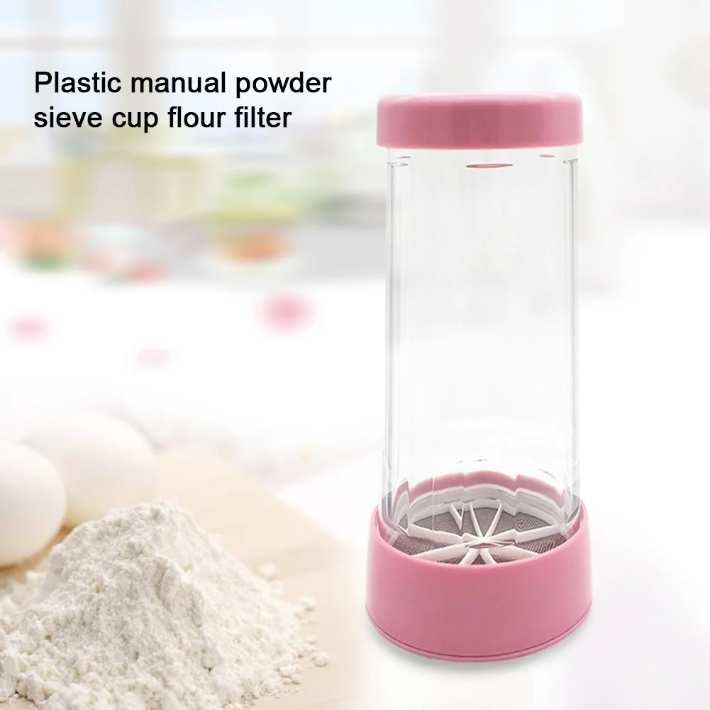 Manual Fine Mesh Sieve Cup Flour Powder Sifter Kitchen DIY Cooking Baking Tool tamizador de harina flour sieve kitchen dining | Дом и сад