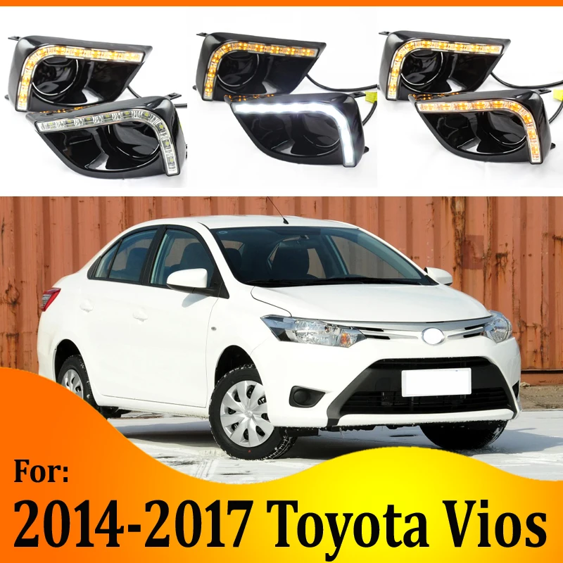 2 шт. для Toyota Vios 2014 2017 светодиодный дневного вождения светильник DRL