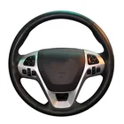 DIY кожаный чехол рулевого колеса автомобиля для Ford Explorer Suv Edge 4dr Suv aurus Sho Sedan Ford Edgeзащитный руль