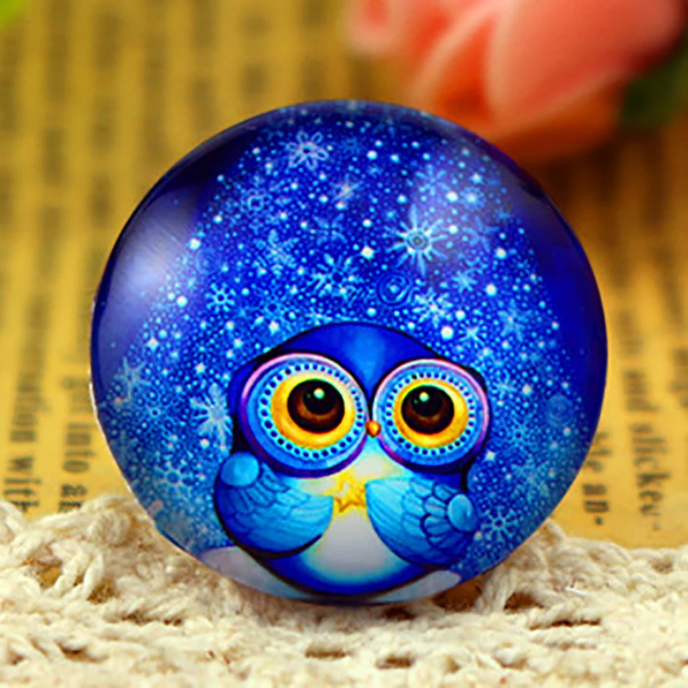 Новая мода 5 шт./лот 25 мм ручной работы фото стекло кабошоны маленькие глаза -