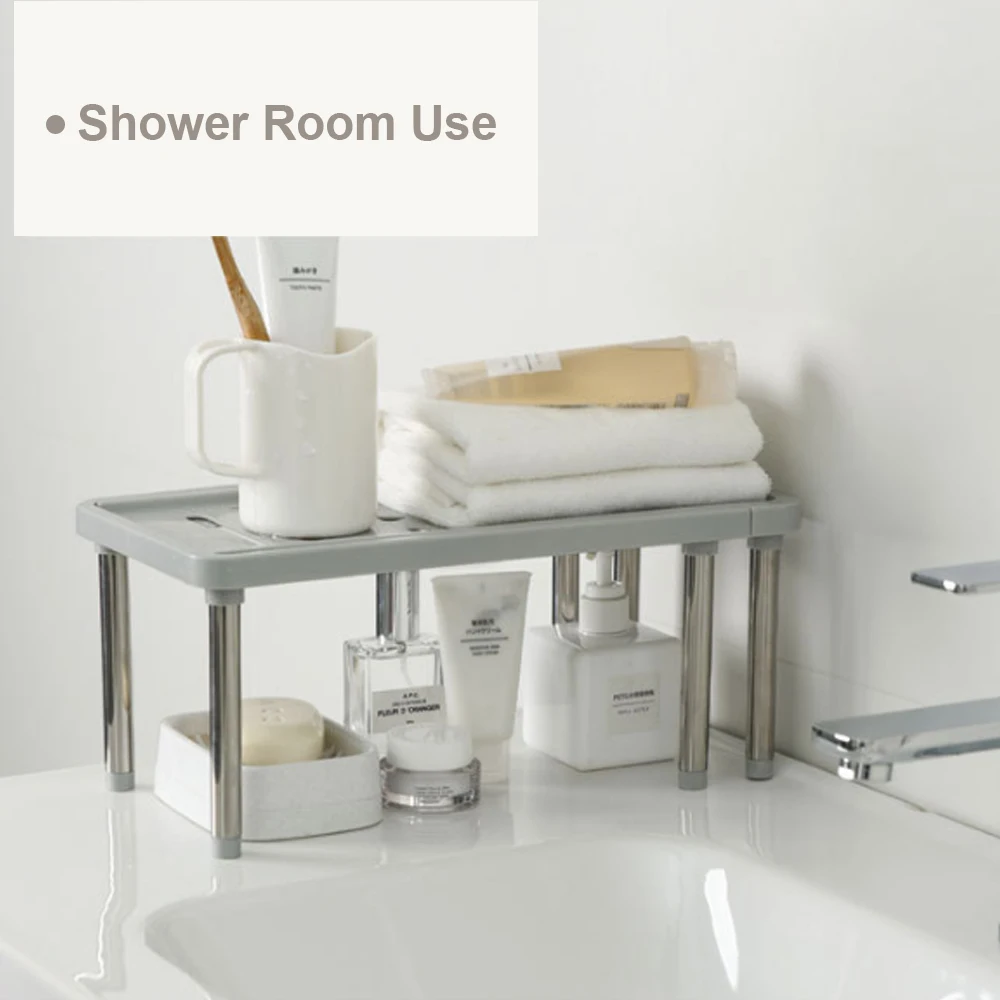 Adjustable Home Closet Organizer Storage Shelf for Kitchen Space Saving rack Foldable Cabinet Holders | Дом и сад