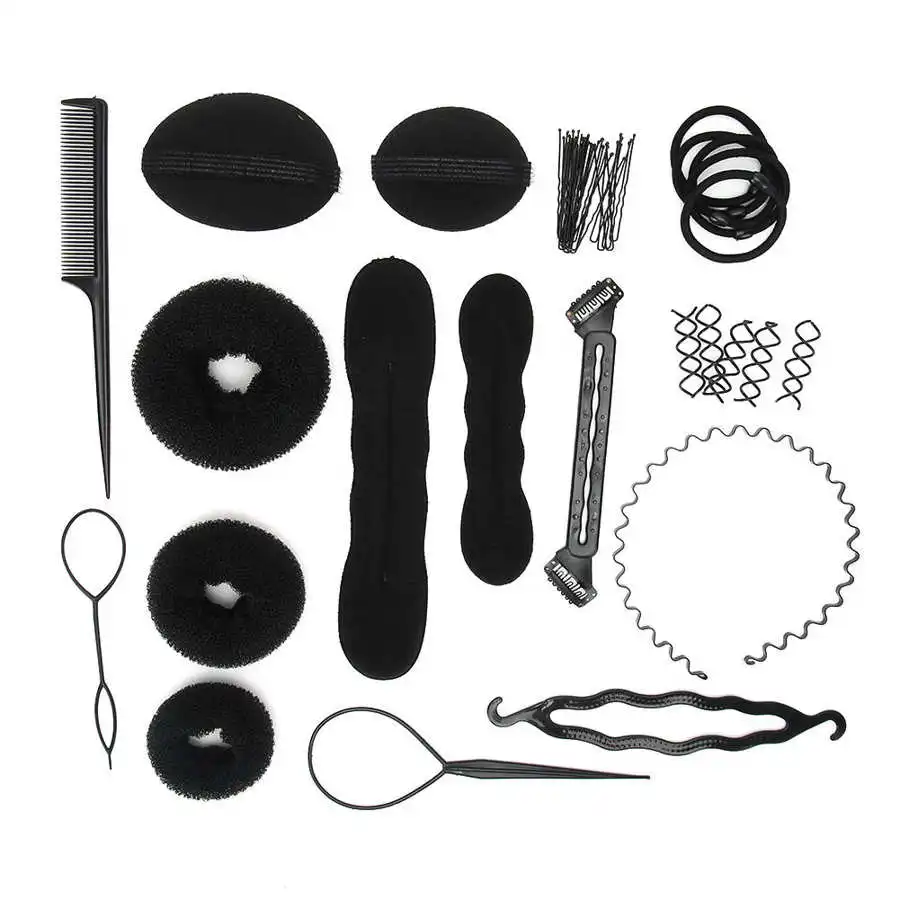 

Инструменты для плетения волос, для закручивания волос, заплетать волосы в косу г., 15 шт./компл., аксессуар, расческа, резинки для пучка волос