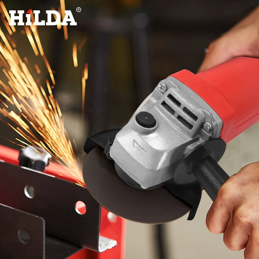 HILDA 1100 Вт угловая шлифовальная машина электрический шлифовальный станок Электроинструмент шлифовальный станок