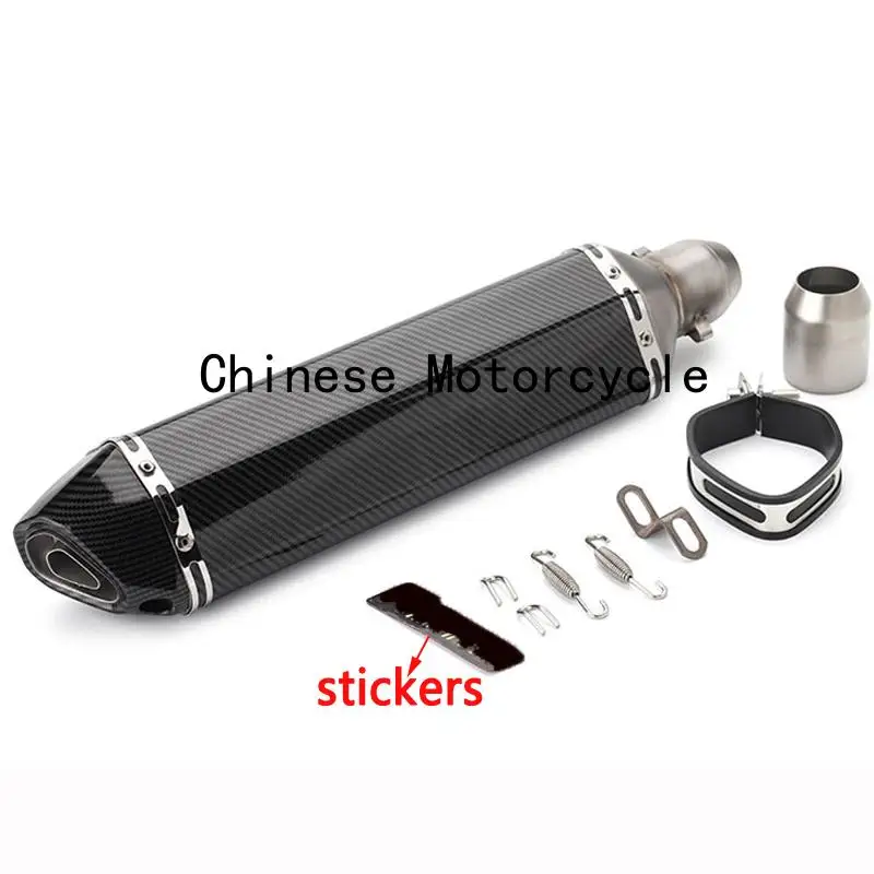 

38-51mm Motorcycle Exhaust Scooter ATV Carbon Fiber Muffler Pipe Escape Moto for Honda CBR250 CB400 CB600 Z900 FZ400 Z750 NINJA
