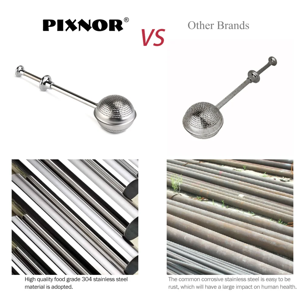 

Shaped Stainless Steel Push Style Tea Infuser Strainer (Silver)