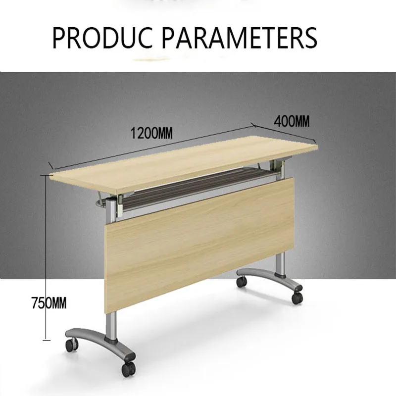 

Folding Training Table Conference Comfortable Long Table Long Table Folding Mobile Table Belt Wheel Desk Training Institution