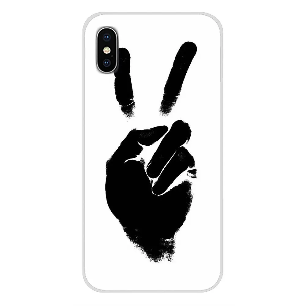 Аксессуары чехлы крышка крутой рок знак жеста руки для samsung Galaxy S3 S4 S5 Mini S6 S7 Edge S8 S9