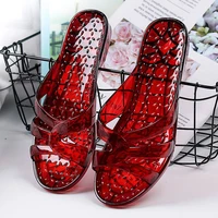 summer loafers female transparent shoes shallow peep toe jelly shoes women sandals 2021 fashion slides ladies sandals