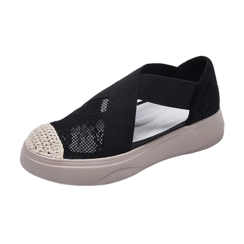 

2019 Summer Women Sandals Fashion Female Beach Shoes Heels Shoes Wedge Comfortable Platform Sandals Slip On Flat Woman Sandals