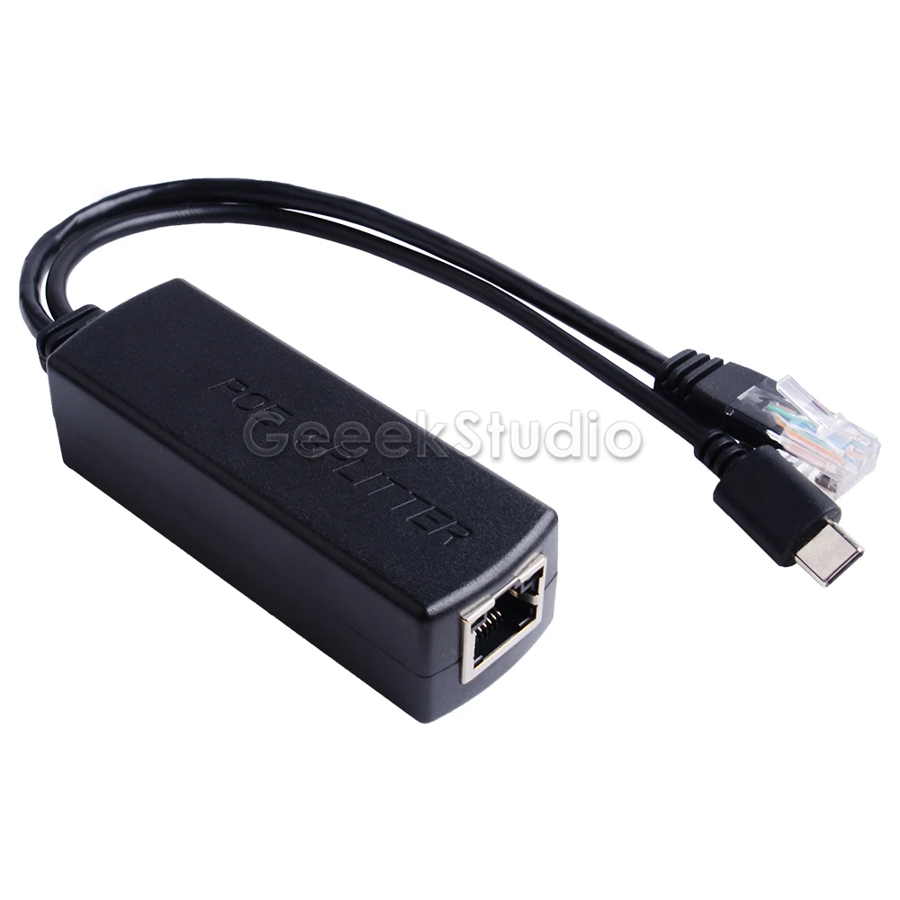 Разветвитель PoE Gigabit Raspberry Pi USB Type C с питанием от Ethernet удлинитель коммутатора IEEE
