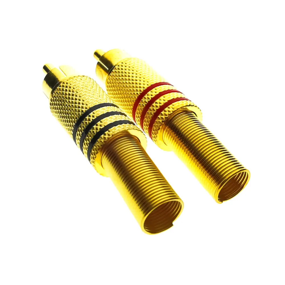 1 шт. Золотой штекер RCA телефонный разъем пайка AV аудио видео кабель адаптер