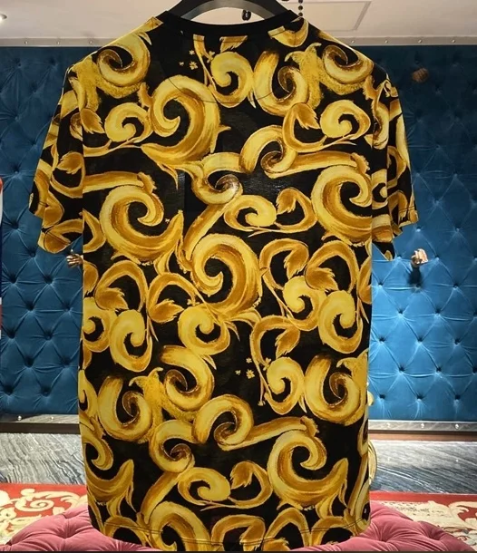 

20ss floral diamond print tee t shirts for men brand clothing