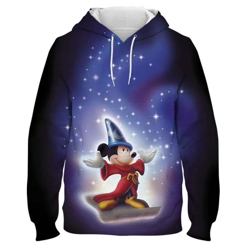 

Disney Anime Hoodie for Men Mickey Mouse Print Jacket 3d Baseball Uniform Pullover Hoodie for Men and Women Children clothing