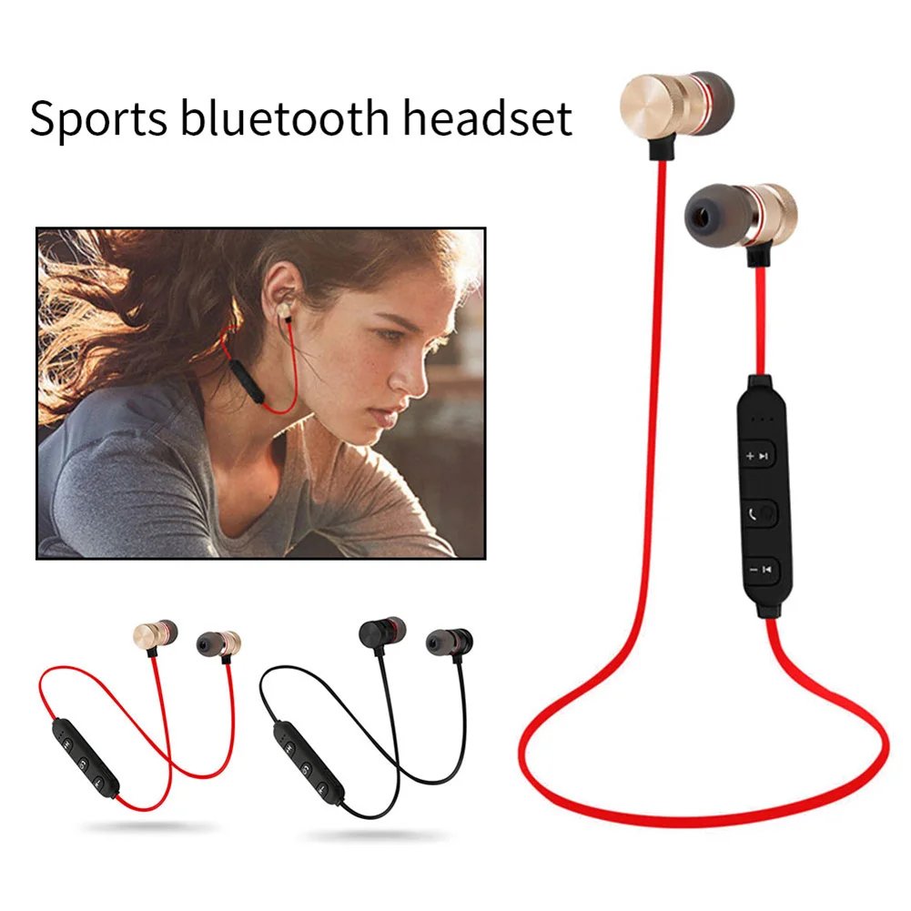 xt6 magnetic bluetooth earphone hifi stereo in ear wireless sports headphone neckband earbuds with microphone for android ios free global shipping
