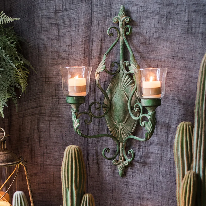 

Садовый Железный подсвечник в стиле ретро, настенный вращающийся Рождественский марокканский домашний декор, Свадебный Цветочный держате...