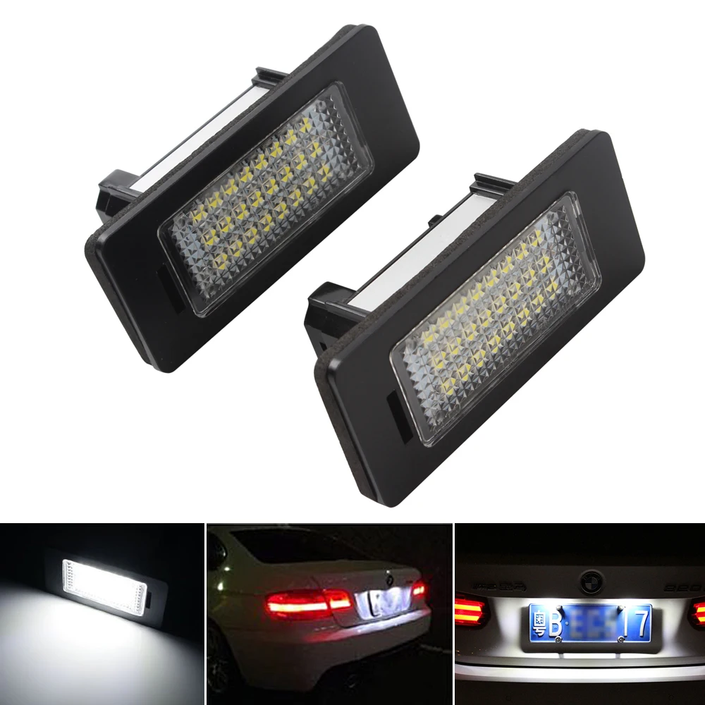 

Car Styling For BMW 24 LED Super Bright 6000K 3W Light Source Easy to install A Pair Number Plate Light