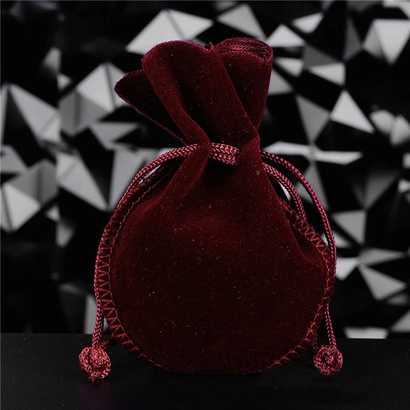 

10Pcs Drawstring Velvet Gift Bags Portable Jewelry Packaging Wedding Party Pouches with Candy Bracelet Sachet