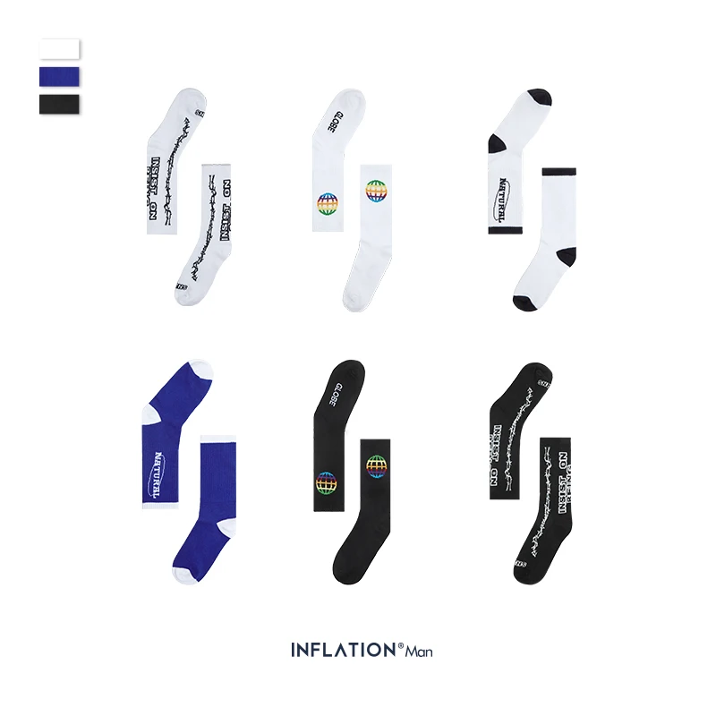 Носки мужские длинные с принтом разных цветов на осень/зиму|Мужские носки| |