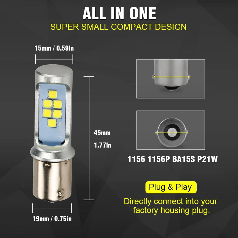 2 шт. Автомобильные светодиодные лампы для указателей поворота 3535 лм | Автомобили