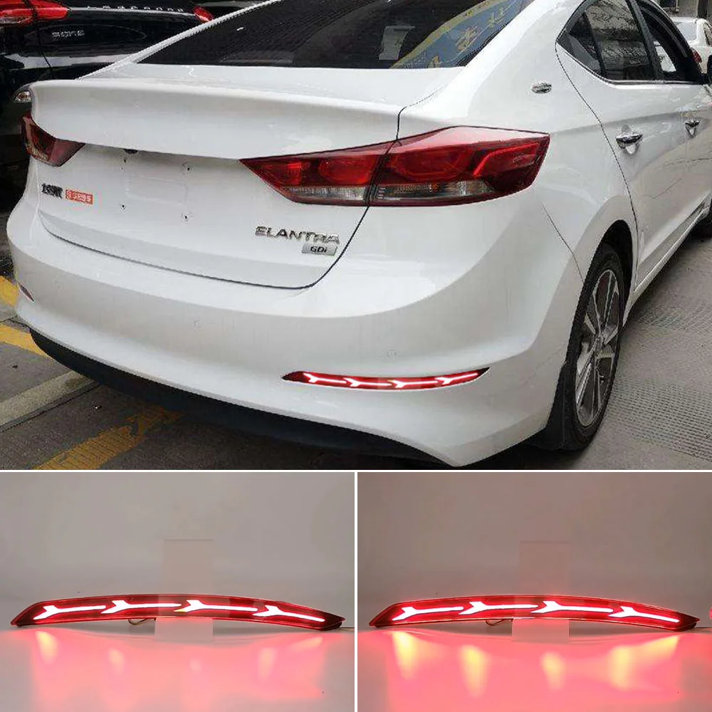 Автомобильный Светодиодный отражатель светильник для Hyundai Elantra 2016 2017 2018 2019 Задний