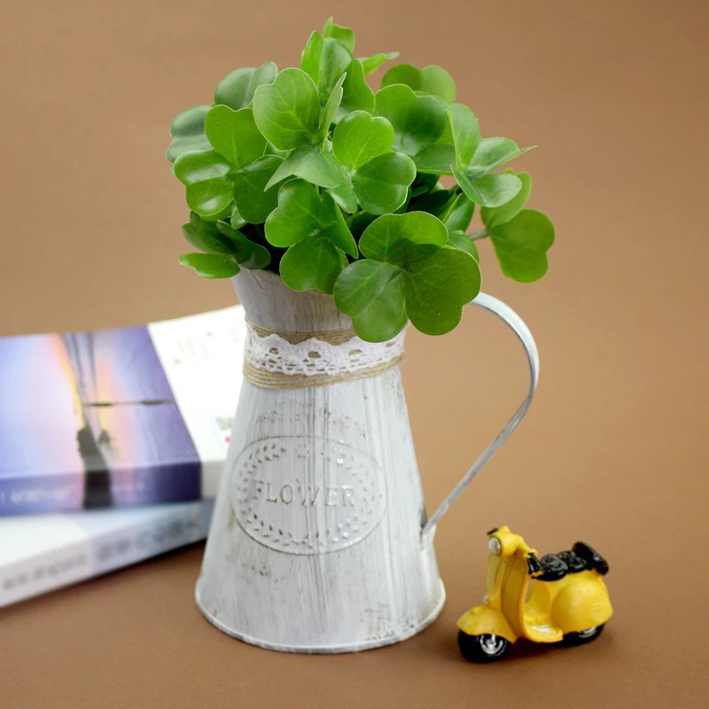 1 шт. винтажный деревенский стиль железный лист кувшин садовый цветочный горшок