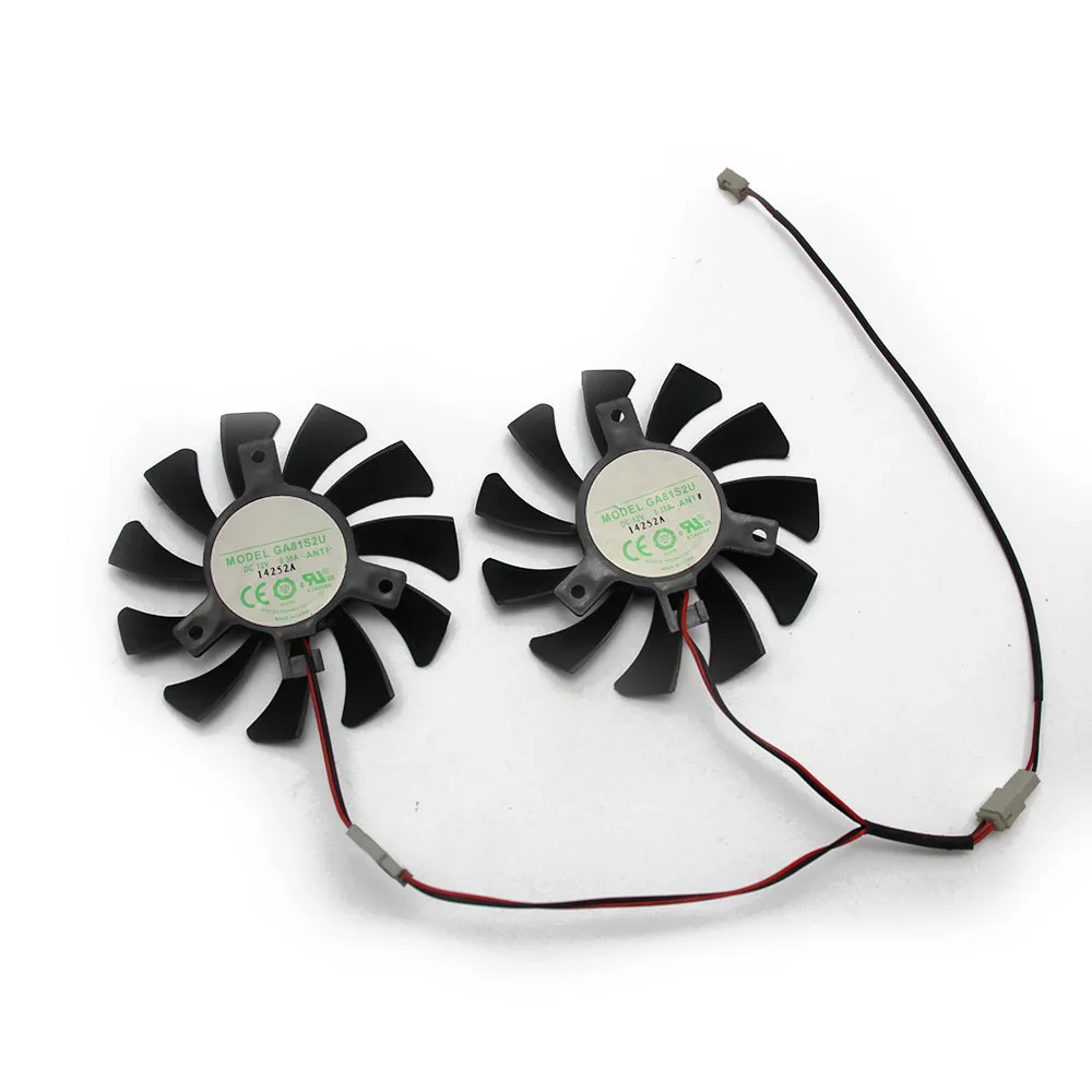 GA81S2U 75 мм 2Pin GTX1050 GTX1050Ti охладитель GPU двойной вентилятор для MSI Geforce GTX 1050 1050TI TOC графическая карта охлаждения