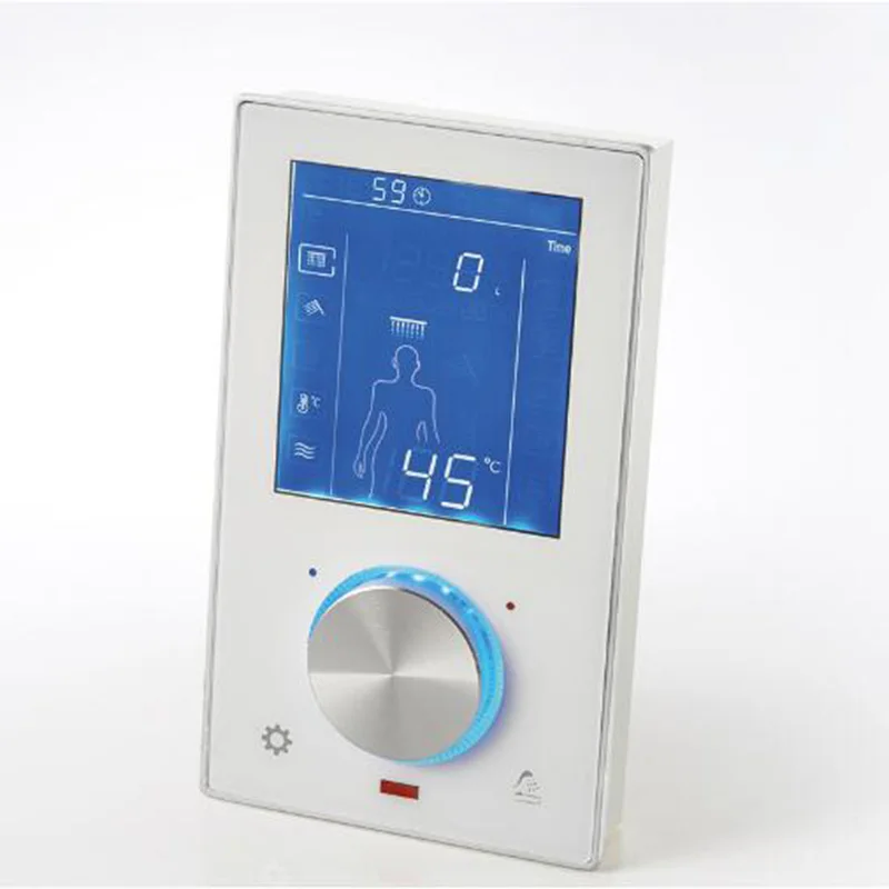 

Digital Touch Screen Water Saving Shower Sets 304 Stainless Steel Polished Shower Faucet Set Concealed Display Mixer Tap