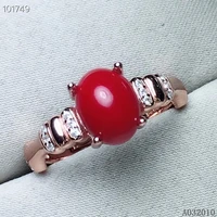 kjjeaxcmy fine jewelry 925 sterling silver inlaid natural red coral new ring popular girls ring support test