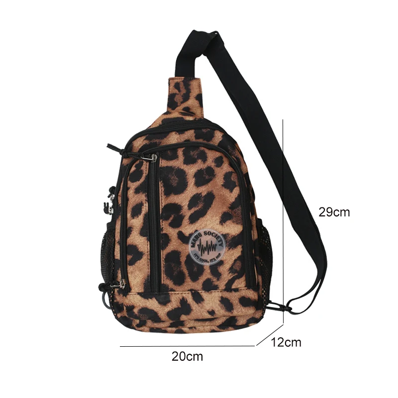 

Women's Leopard Fashion Chest Bag 2021 Leisure One Shoulder Chest Bag for Fitness Multicolor Men's Sports Bag
