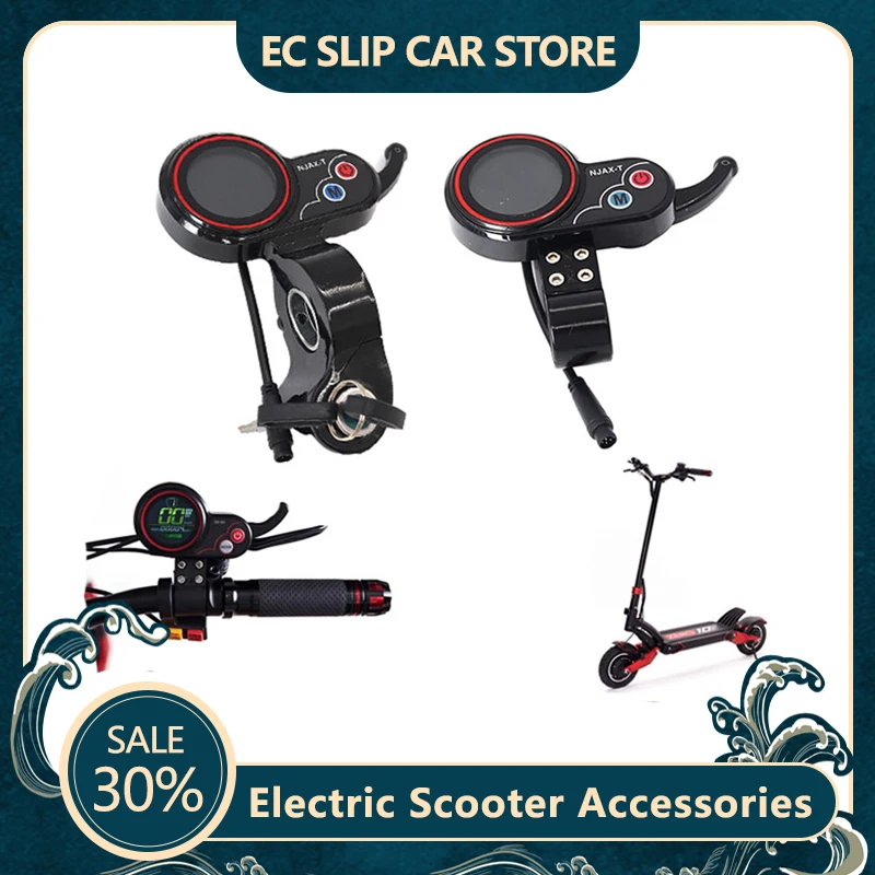 

NJAX LED Display Throttle Instrument Display 48V LCD with key For Zero 8 9 10 8X 10X 11X Throttle Electric Scooter Accessories