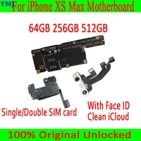 factory unlocked for iphone xs max motherboard withno face id clean icloud 100 original full chips tested logic board 64gb 256