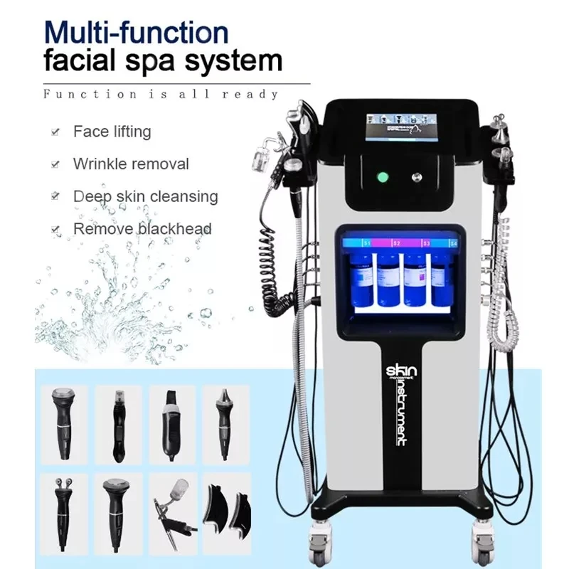 

Multifunctional large bubble oxygene 8 in 1 oxygen facial machine wrinkle removal skin and face care equipment for beauty salon