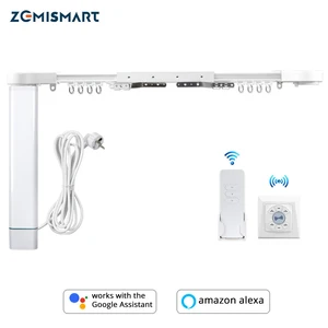 Электрический мотор-занавес Zemismart с треком, Alexa Echo, Google Home Control через tuya App Таймер Broadlink RF433.