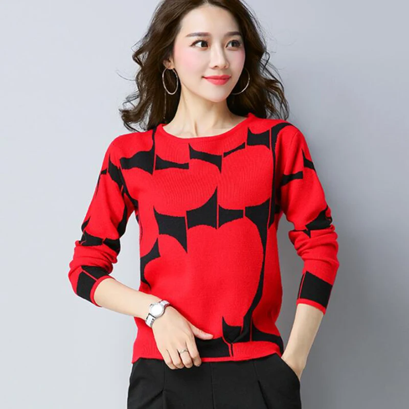Женские свитера и пуловеры осенне-зимняя одежда вязаный свитер с длинным рукавом