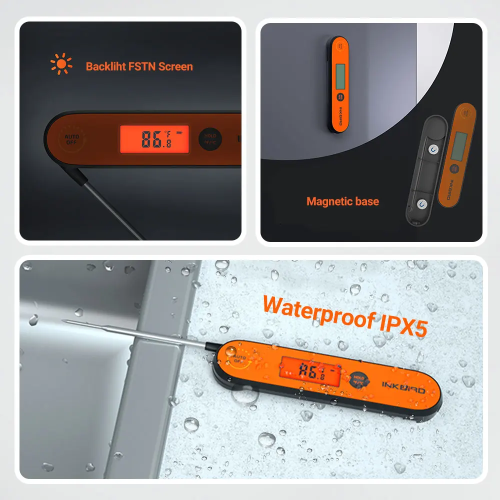 inkbird food thermometer kitchen thermometer digital thermometer instand readout meat thermometer bbq kitchen cooking gadgets free global shipping