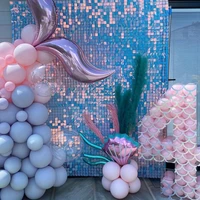 6450pc party decoration glitter shimmer wall sequin birthday baby shower wedding custom background mermaid backdrop photozone 3d