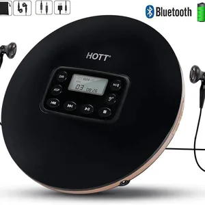 hott 711t portable bluetooth cd player personal walkman with led cd player with electronic jumper protection shockproof functio free global shipping