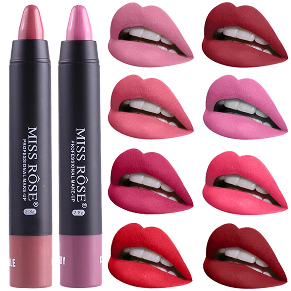 Сексуальная Красная Помада MISS ROSE ручка водостойкая матовая помада карандаш для