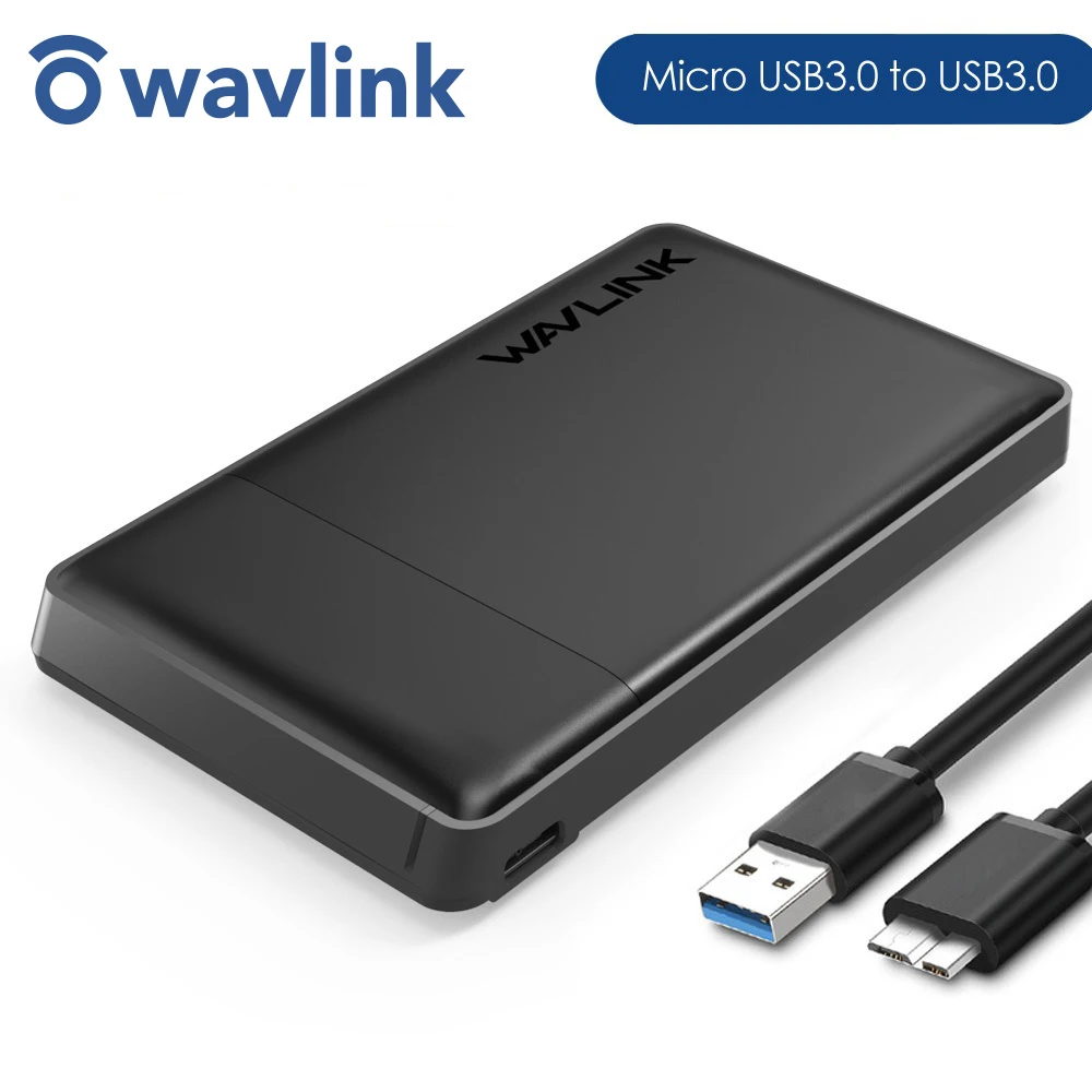 Wavlink SATA USB 3 1 корпус для жесткого диска 0 Внешний чехол 7 мм 9 5 2 дюйма SATA/HDD/SSD кабель и
