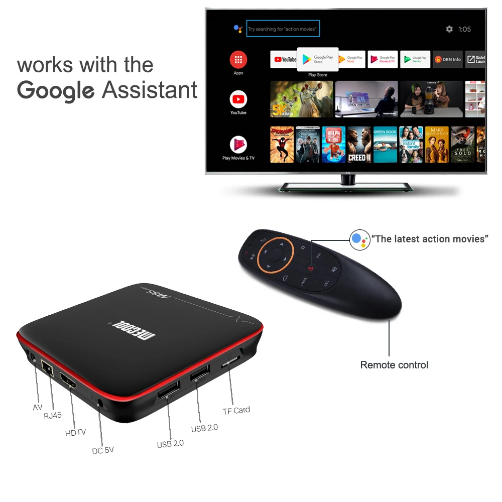 MECOOL M8S PRO W умные ТВ Box Android 7 1 Amlogic S905W 4 ядра 2 Гб оперативной памяти 16 встроенной ГБ 8