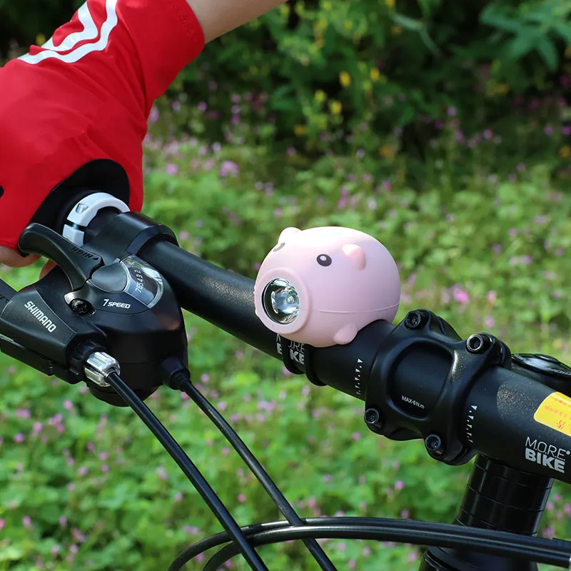 

Children Bike Head Light Piggy-shaped Headlamp Flashlight Children Safe Bicycle Headlight For Scooters And Cycling