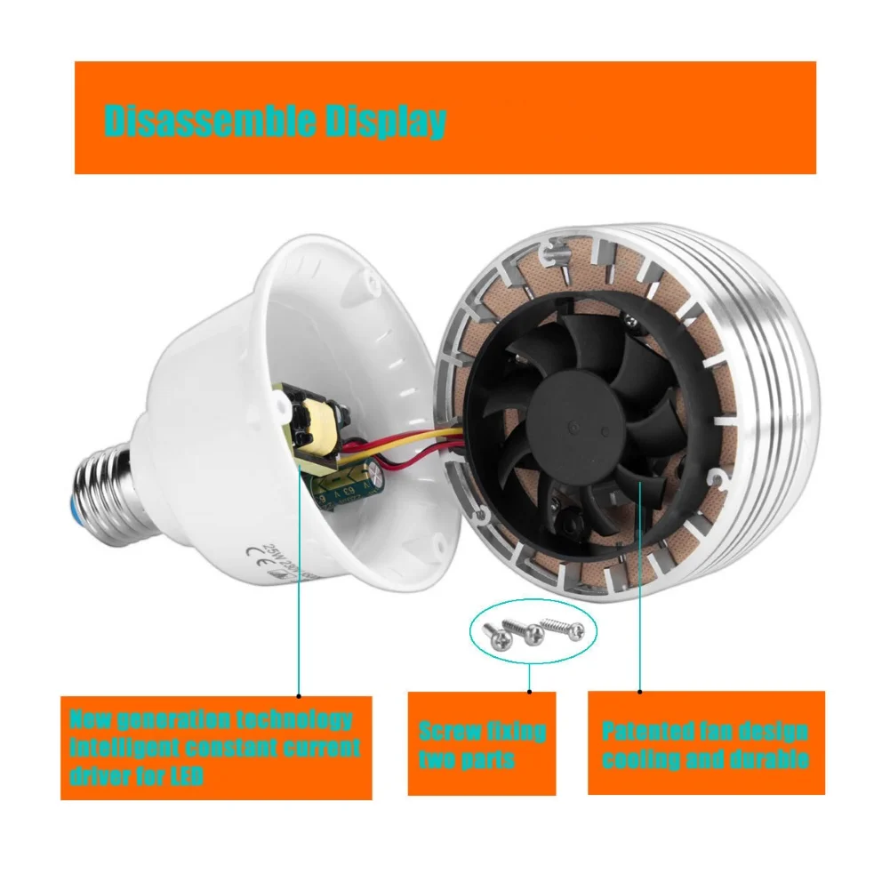 E26/E27 2990LM White Ligthing Bulb Video Light Photo Studio Photography Bulb Daylight Lamp Fridge Light Bulb Energy Saving Bulbs