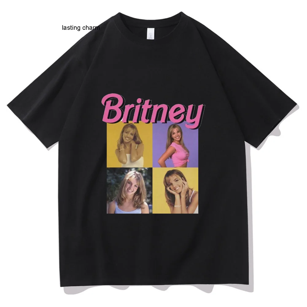 

Britney Sp Butiful фото одежда для мужчин женщин свободные футболки Harajuku печать футболки Случайный Ши O-воротник