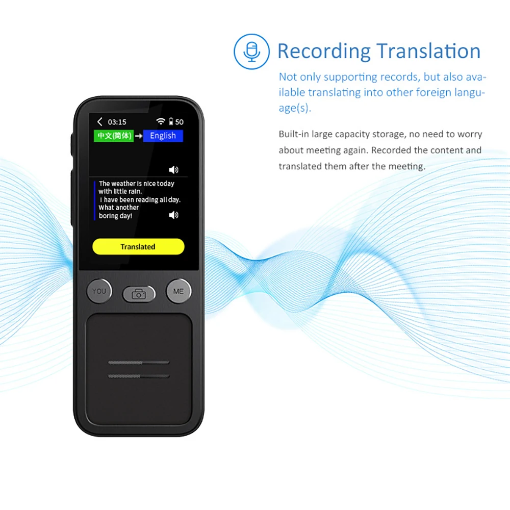 T16 Intelligent Voice Translator 138 Mulit Language Portable Instant Real-Time Support Photo/Recording Translation Android 4.4 |