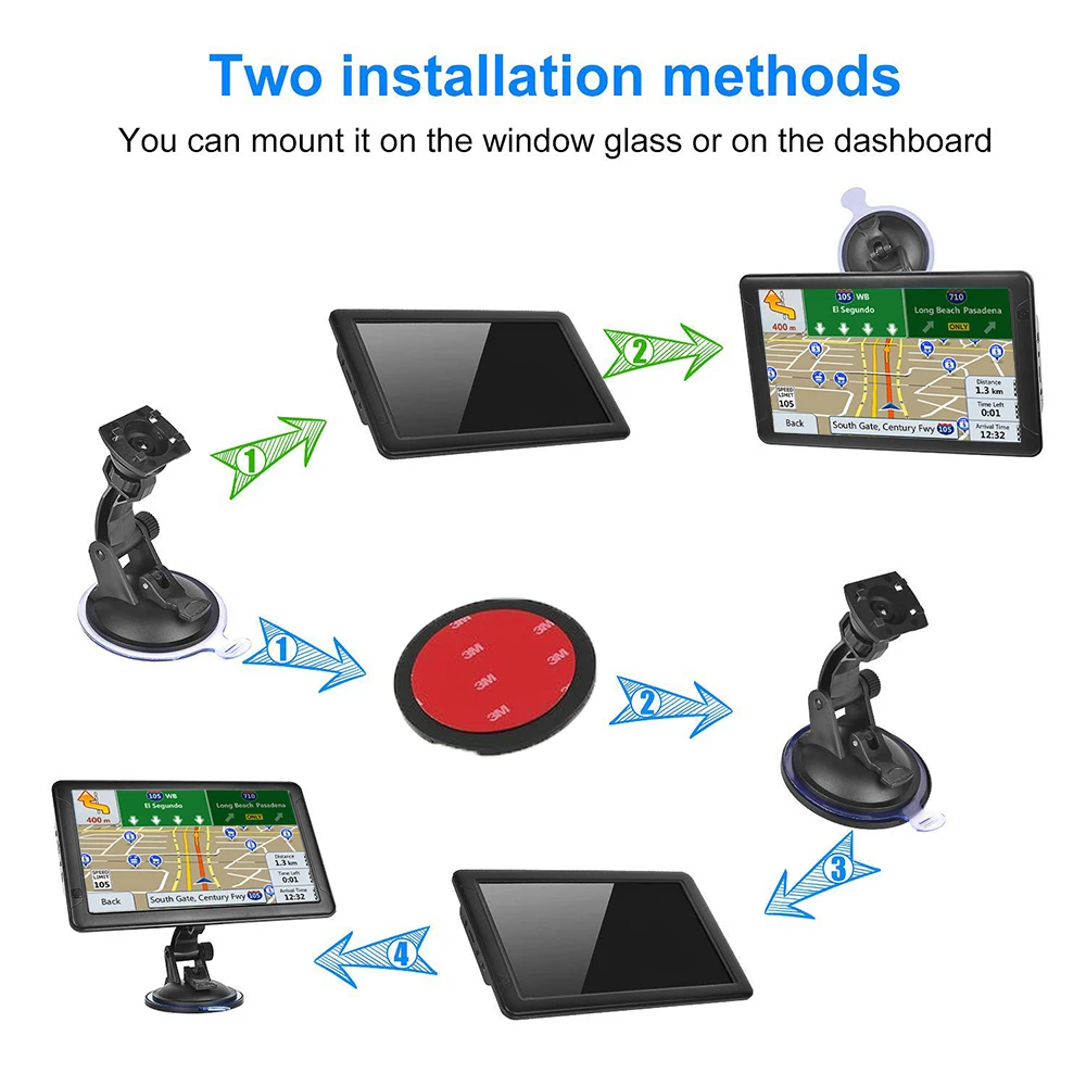 GPS навигация для автомобиля 9 дюймов HD емкостный ЖК дисплей сенсорный экран 256 Мб/с
