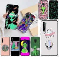 cartoon alien space newly arrived black cell phone case for huawei p40 p30 p20 lite pro mate 30 20 pro p smart 2019 prime