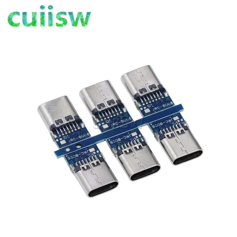 10 шт. разъем USB 3 1 Type-C 24 штырька штекер/гнездо адаптер розетка для припоя провода и